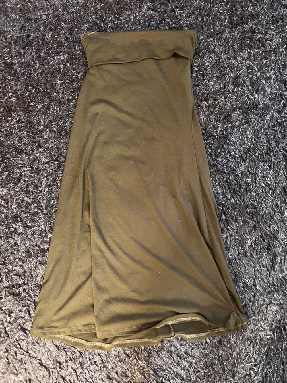 Green maxi skirt